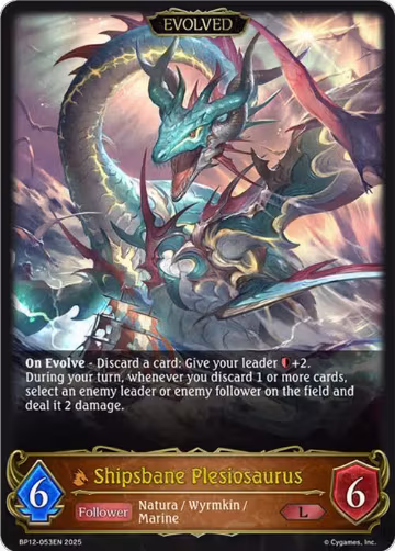 Shipsbane Plesiosaurus (Evolved) (BP12-053EN), Worldreaver’s Descent — Shadowverse card price