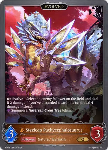 Steelcap Pachycephalosaurus (Evolved) (BP12-056EN), Worldreaver’s Descent — Shadowverse card price