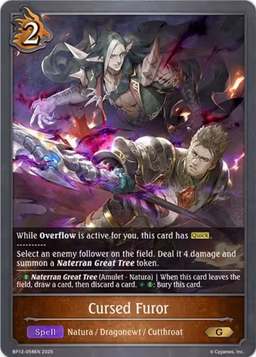 Cursed Furor (BP12-058EN), Worldreaver’s Descent — Shadowverse card price