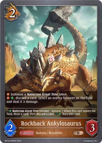 Rockback Ankylosaurus (BP12-065EN), Worldreaver’s Descent — Shadowverse card price