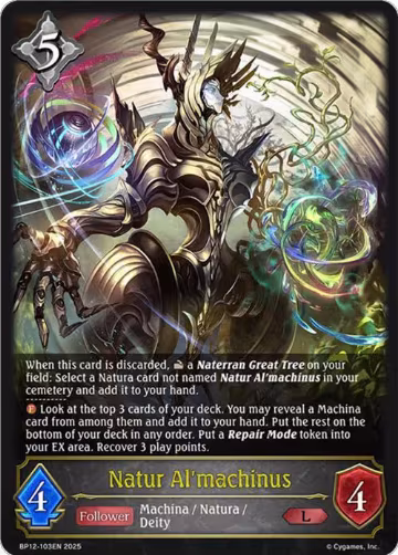 Natur Al'machinus (BP12-103EN), Worldreaver’s Descent — Shadowverse card price