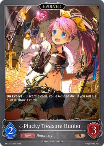 Plucky Treasure Hunter (Evolved) (BP12-113EN), Worldreaver’s Descent — Shadowverse card price