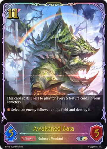 Awakened Gaia (SL) (BP12-SL01EN), Worldreaver’s Descent — Shadowverse card price