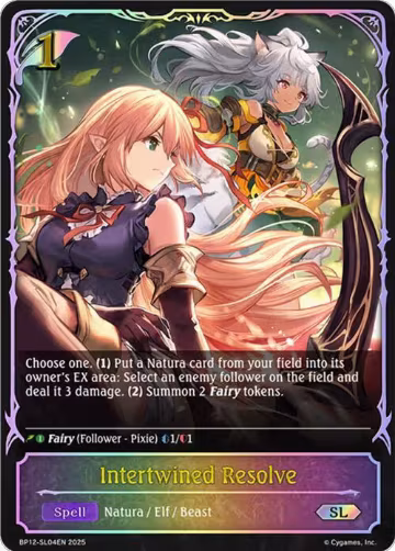 Intertwined Resolve (SL) (BP12-SL04EN), Worldreaver’s Descent — Shadowverse card price
