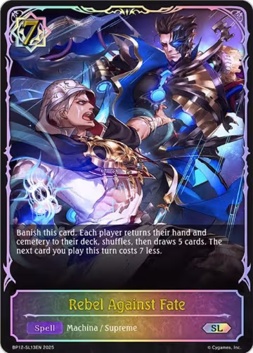 Rebel Against Fate (SL) (BP12-SL13EN), Worldreaver’s Descent — Shadowverse card price