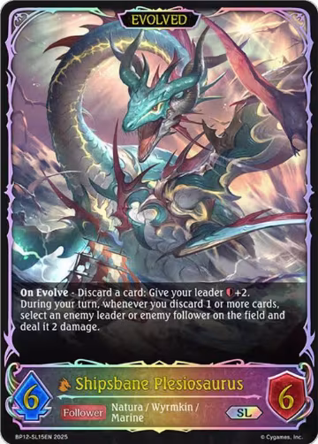 Shipsbane Plesiosaurus (Evolved) (SL) (BP12-SL15EN), Worldreaver’s Descent — Shadowverse card price