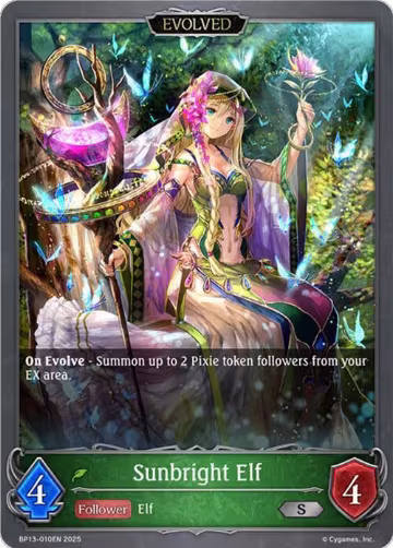 Sunbright Elf (Evolved) (BP13-010EN), Dominion of Darkness — Shadowverse card price