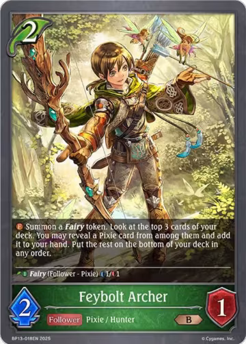 Feybolt Archer (BP13-018EN), Dominion of Darkness — Shadowverse card price