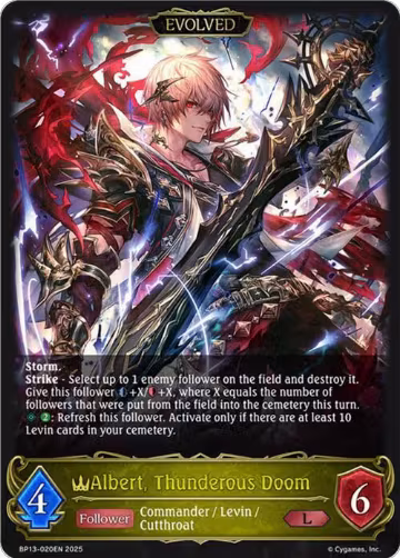 Albert, Thunderous Doom (Evolved) (BP13-020EN), Dominion of Darkness — Shadowverse card price