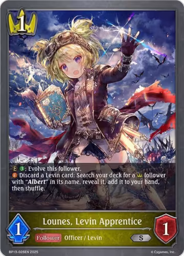 Lounes, Levin Apprentice (BP13-026EN), Dominion of Darkness — Shadowverse card price
