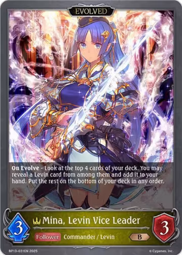 Mina, Levin Vice Leader (Evolved) (BP13-031EN), Dominion of Darkness — Shadowverse card price