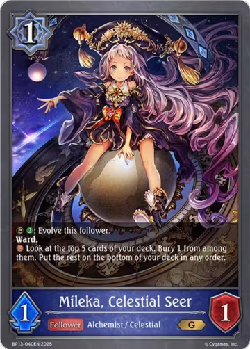Mileka, Celestial Seer (BP13-040EN), Dominion of Darkness — Shadowverse card price