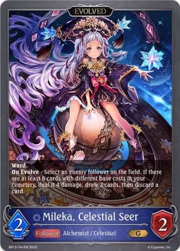 Mileka, Celestial Seer (Evolved) (BP13-041EN), Dominion of Darkness — Shadowverse card price