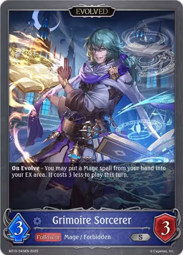 Grimoire Sorcerer (Evolved) (BP13-045EN), Dominion of Darkness — Shadowverse card price