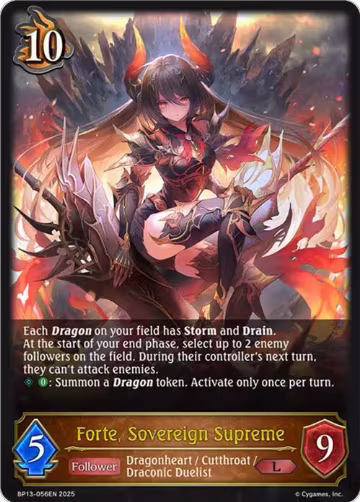Forte, Sovereign Supreme (BP13-056EN), Dominion of Darkness — Shadowverse card price