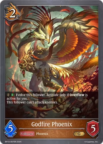 Godfire Phoenix (BP13-057EN), Dominion of Darkness — Shadowverse card price