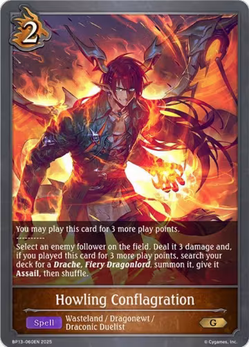 Howling Conflagration (BP13-060EN), Dominion of Darkness — Shadowverse card price