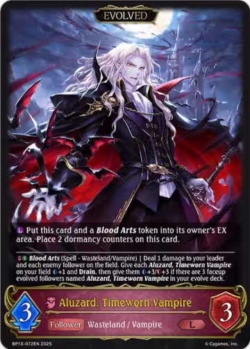 Aluzard, Timeworn Vampire (Evolved) (BP13-072EN), Dominion of Darkness — Shadowverse card price
