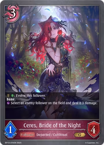 Ceres, Bride of the Night (BP13-074EN), Dominion of Darkness — Shadowverse card price