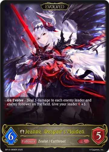 Jeanne, Despair's Maiden (Evolved) (BP13-089EN), Dominion of Darkness — Shadowverse card price