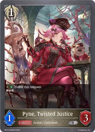 Pyne, Twisted Justice (BP13-095EN), Dominion of Darkness — Shadowverse card price