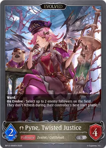 Pyne, Twisted Justice (Evolved) (BP13-096EN), Dominion of Darkness — Shadowverse card price