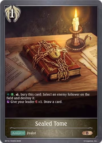 Sealed Tome (BP13-104EN), Dominion of Darkness — Shadowverse card price