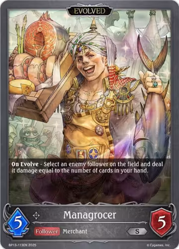 Managrocer (Evolved) (BP13-113EN), Dominion of Darkness — Shadowverse card price