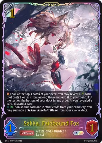 Sekka, Fatebound Fox (SL) (BP13-SL01EN), Dominion of Darkness — Shadowverse card price
