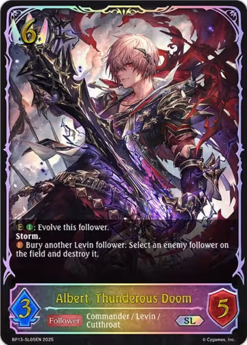 Albert, Thunderous Doom (SL) (BP13-SL05EN), Dominion of Darkness — Shadowverse card price