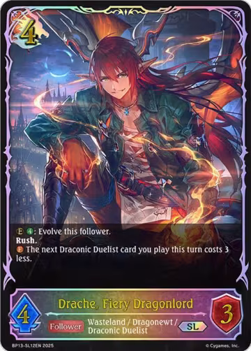Drache, Fiery Dragonlord (SL) (BP13-SL12EN), Dominion of Darkness — Shadowverse card price