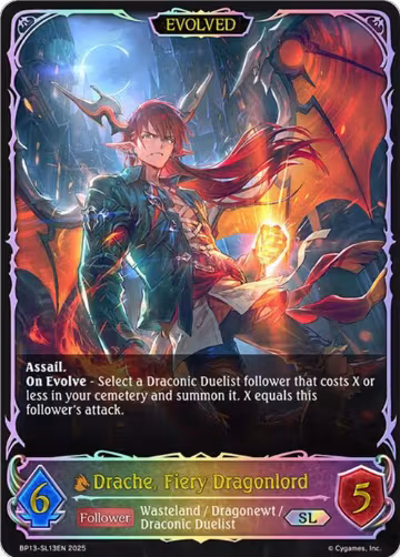 Drache, Fiery Dragonlord (Evolved) (SL) (BP13-SL13EN), Dominion of Darkness — Shadowverse card price