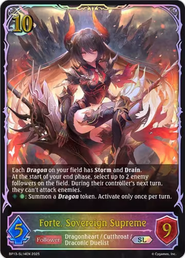 Forte, Sovereign Supreme (SL) (BP13-SL14EN), Dominion of Darkness — Shadowverse card price