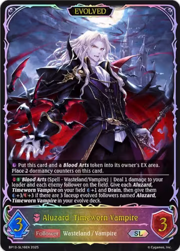Aluzard, Timeworn Vampire (Evolved) (SL) (BP13-SL16EN), Dominion of Darkness — Shadowverse card price