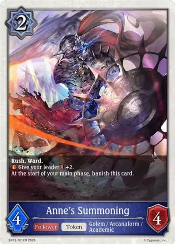 Anne's Summoning (BP13-T01EN), Dominion of Darkness — Shadowverse card price