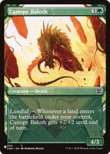 Canopy Baloth (Showcase) (304), The List Reprints — Magic card price