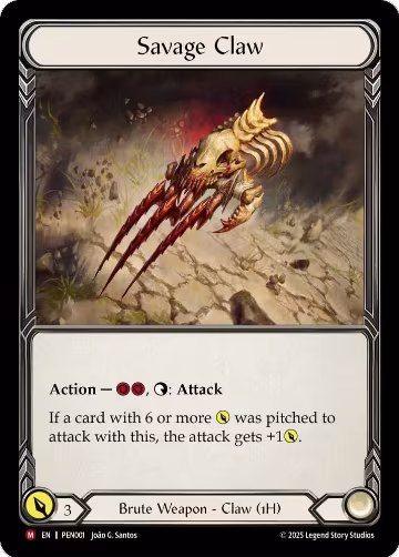 Savage Claw (PEN001), Compendium of Rathe — Flesh & Blood card price