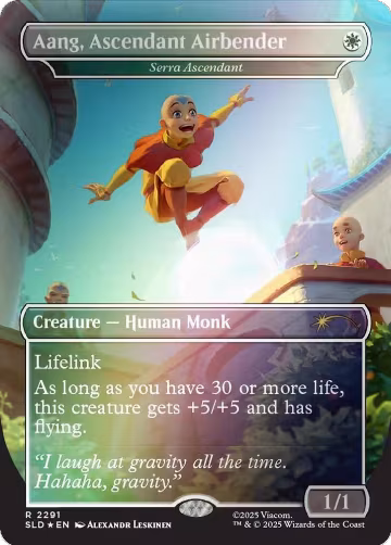 Aang, Ascendant Airbender - Serra Ascendant (Rainbow Foil) (2291), Secret Lair Drop Series — Magic card price