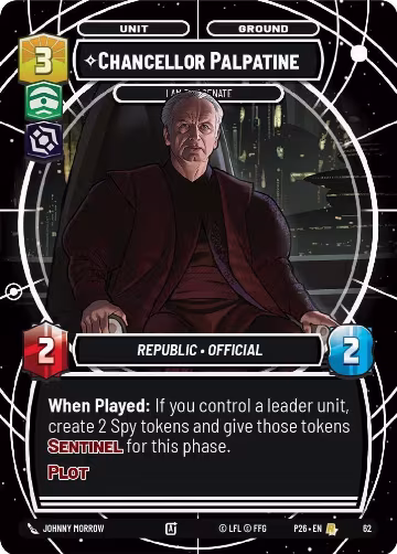 Chancellor Palpatine - I Am the Senate (62), Sector and Regional Promos: Season 1 — Star Wars card price