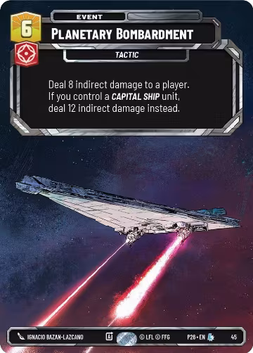 Planetary Bombardment (45) (45), Sector and Regional Promos: Season 1 — Star Wars card price