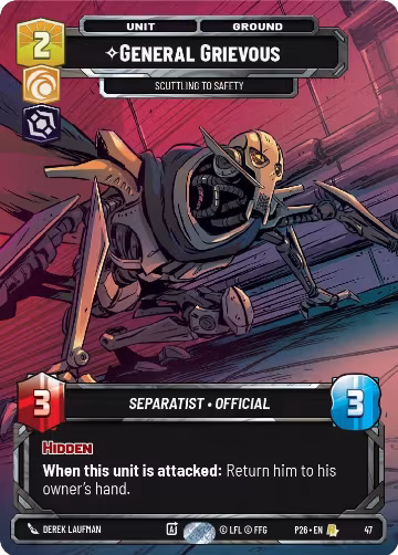 General Grievous - Scuttling to Safety (47) (47), Sector and Regional Promos: Season 1 — Star Wars card price