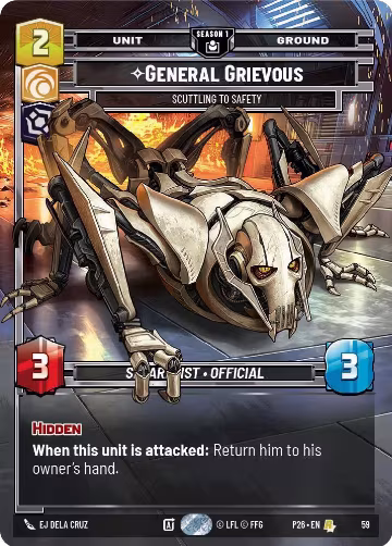 General Grievous - Scuttling to Safety (59) (59), Sector and Regional Promos: Season 1 — Star Wars card price