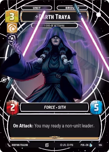 Darth Traya - Lord of Betrayal (104), Sector and Regional Promos: Season 1 — Star Wars card price