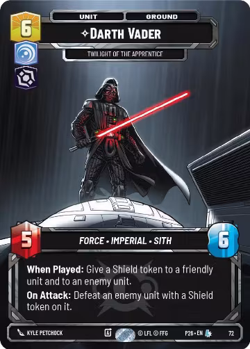 Darth Vader - Twilight of the Apprentice (72) (72), Sector and Regional Promos: Season 1 — Star Wars card price