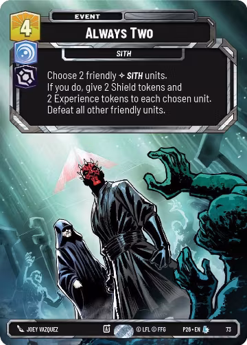 Always Two (73) (73), Sector and Regional Promos: Season 1 — Star Wars card price