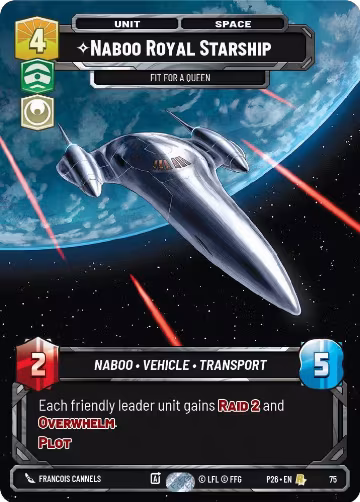 Naboo Royal Starship - Fit For A Queen (75) (75), Sector and Regional Promos: Season 1 — Star Wars card price