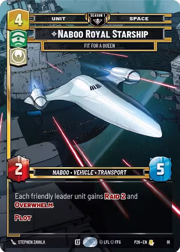 Naboo Royal Starship - Fit For A Queen (91) (91), Sector and Regional Promos: Season 1 — Star Wars card price