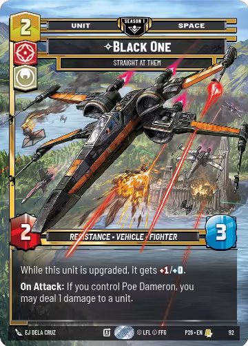 Black One - Straight At Them (92) (92), Sector and Regional Promos: Season 1 — Star Wars card price