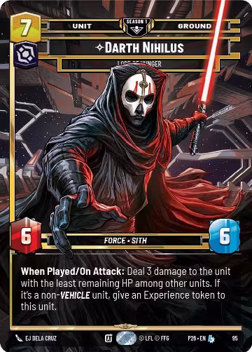 Darth Nihilus - Lord of Hunger (95) (95), Sector and Regional Promos: Season 1 — Star Wars card price