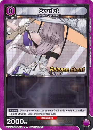 Scarlet (050) (UEPR/NIK-1-050), GODDESS OF VICTORY: NIKKE Release Event Cards — Union Arena card price
